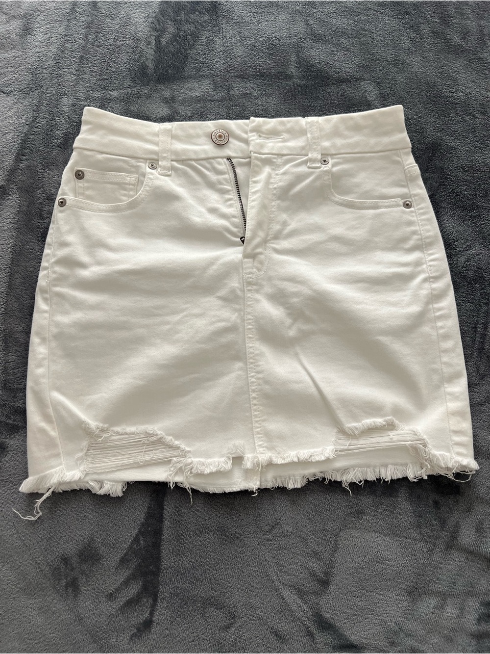American Eagle Outfitters White Denim Mini Skirt